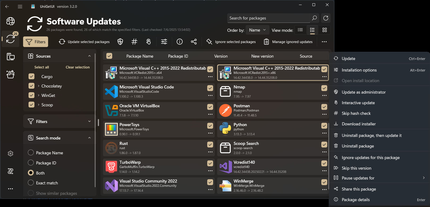 Windows开源软件安装包管理器UniGetUI-螃蟹最爱横着走